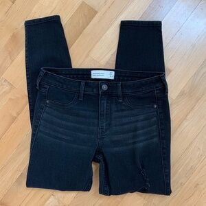 Abercrombie & Fitch Black Distresses Jean Leggings Jeggings Size 4